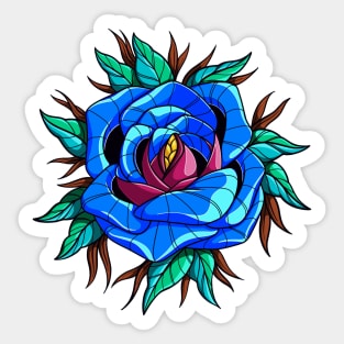 Blue rose Sticker